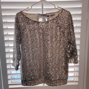 New Silver sequin Jennifer Lopez blouse.